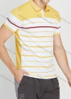 Wholesale Men's Casual Striped Colorblock Short Sleeve Polo Shirt - Liuhuamall