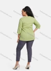 Wholesale Women's Plus Size Casual 3/4 Sleeve Floral Embroidery Plain Blouse - Liuhuamall