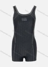 Wholesale Women's Athletic Contrast Color One Piece Boyleg Training Swimsuit - Liuhuamall