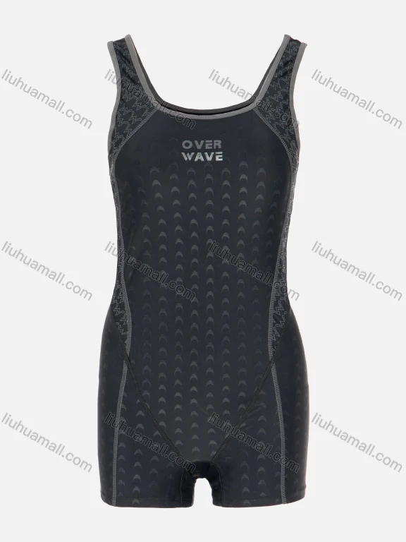 Wholesale Women's Athletic Contrast Color One Piece Boyleg Training Swimsuit