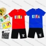 Wholesale Boy's Casual Letter Print Round Neck Short Sleeve Tee & Shorts 2 Piece Set preview
