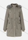 Wholesale Women's Casual Plain Drawstring Flap Pockets Button Down Long Sleeve Fleece Hooded Parka Winter Coat 2ML-102# - Liuhuamall