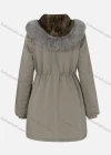 Wholesale Women's Casual Plain Drawstring Flap Pockets Button Down Long Sleeve Fleece Hooded Parka Winter Coat 2ML-102# - Liuhuamall