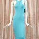 Women's Casual Halter Sleeveless Bodycon Plain Dress A632# Clothing Wholesale Market -LIUHUA