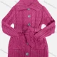 Wholesale Girl's Casual Lapel Long Sleeve Button Down Lace Up Cardigan F613# Clothing Wholesale Market Liuhua