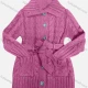 Wholesale Girl's Casual Lapel Long Sleeve Button Down Lace Up Cardigan F617# Clothing Wholesale Market Liuhua