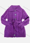 Wholesale Girl's Casual Lapel Long Sleeve Button Down Lace Up Cardigan - Liuhuamall
