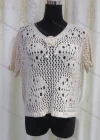 Wholesale Women's Casual Round Neck Hollow Out Plain Knit Top - Liuhuamall