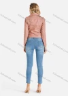 Wholesale Women's Casual Long Sleeve Lapel Zipper Pockets Beaded Crop Faux Leather Jacket - Liuhuamall