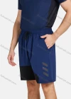 Wholesale Men's Athletic Workout Reflective Stripes Colorblock Shorts With Zipper Pockets - Liuhuamall