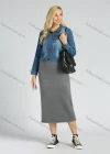 Wholesale Women's Collared Long Sleeve Washed Ripped Crop Denim Jacket - Liuhuamall