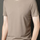 Wholesale Men's Basics Crew Neck Short Sleeve Plain Breathable T-shirts 81176# Khaki Wholesale Clothing Market & Manufacturers -LIUHUAMALL