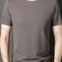Wholesale Men's Basics Crew Neck Short Sleeve Plain Breathable T-shirts 81176# preview