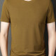 Wholesale Men's Basics Crew Neck Short Sleeve Plain Breathable T-shirts 81176# Brown Wholesale Clothing Market & Manufacturers -LIUHUAMALL