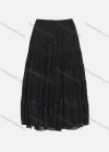 Wholesale Women's Casual Elastic Waist Guipure Lace Chiffon Plain A-Line Skirt 1022-1# - Liuhuamall
