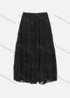 Wholesale Women's Casual Elastic Waist Guipure Lace Chiffon Plain A-Line Skirt 1022-1# - Liuhuamall