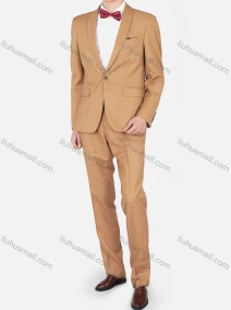 Wholesale Men's Fashion Plain Shawl Collar One Button Pockets Blazer & Trousers 2 Piece Sets, LIUHUA CLOTHING WHOLESALE
