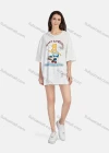 Wholesale Women's Hip Hop Crew Neck Short Sleeve Loose Fit Graphic Letter T-shirt - Liuhuamall