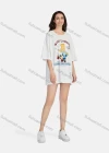 Wholesale Women's Hip Hop Crew Neck Short Sleeve Loose Fit Graphic Letter T-shirt - Liuhuamall