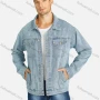Wholesale Men's Basics Plain Button Down Flap Pockets Distressed Denim Jacket preview
