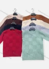 Wholesale Men's Casual Checkerboard Print Round Neck Long Sleeve Sweater - Liuhuamall