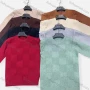Wholesale Men's Casual Checkerboard Print Round Neck Long Sleeve Sweater preview