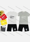 Wholesale Boy's Casual Letter Print Round Neck Short Sleeve Tee & Shorts 2 Piece Set - Liuhuamall