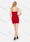 Wholesale Women's Sexy Rhinestone Split Thigh Spaghetti Strap High Waist Silm Fit Club Mini Dress - Liuhuamall
