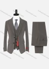 Wholesale Men's Formal Business Lapel Plain Two Button Blazer Jacket & Single Breasted Waistcoat & Pants 3 Piece Suit Set - Liuhuamall