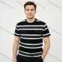 Wholesale Men's Black White Striped Tee Wholesale - Fashion Crewneck, Soft Cotton, Streetwear Style, Bulk Discount preview