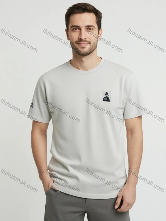 Wholesale Men's white T-Shirt Wholesale - Soft Cotton, Crew Neck, Chest Logo, Casual Fit, Bulk Order Discounts