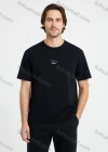 Wholesale Men's Black Logo T-Shirt Wholesale - Premium Cotton, Crew Neck, Chest Print, Slim Fit, Bulk Order Deals - Liuhuamall