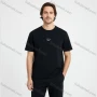 Wholesale Men's Black Logo T-Shirt Wholesale - Premium Cotton, Crew Neck, Chest Print, Slim Fit, Bulk Order Deals preview