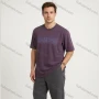 Wholesale Men's Purple SuNDAY T-Shirt Wholesale - Vintage Raised Letter Print, Soft Cotton, Short Sleeve, Bulk Discounts preview