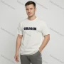 Wholesale Men's White ORIGIN T-Shirt Wholesale - Bold Black Print, Soft Cotton, Crew Neck, Casual Fit, Bulk Discounts preview