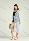Wholesale Women's Vacation Plain Applique Lace Bikini Cover Up Caidgan - Liuhuamall