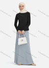 Wholesale Women's Casual Plain Elastic High Waist Maxi Skirts 1363# - Liuhuamall