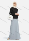Wholesale Women's Casual Plain Elastic High Waist Maxi Skirts 1363# - Liuhuamall
