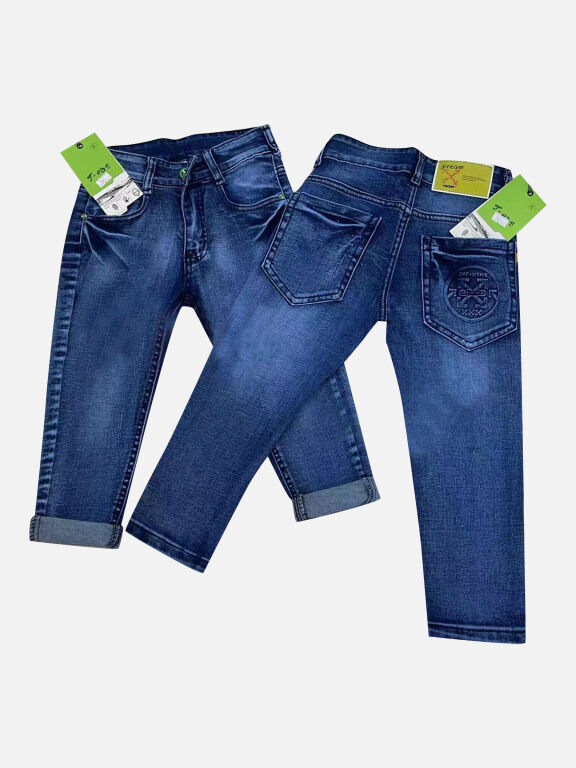 Boys Casual Wash Button Closure Pockets Denim Jeans, Clothing Wholesale Market -LIUHUA, Jeans%20%26%20Denim