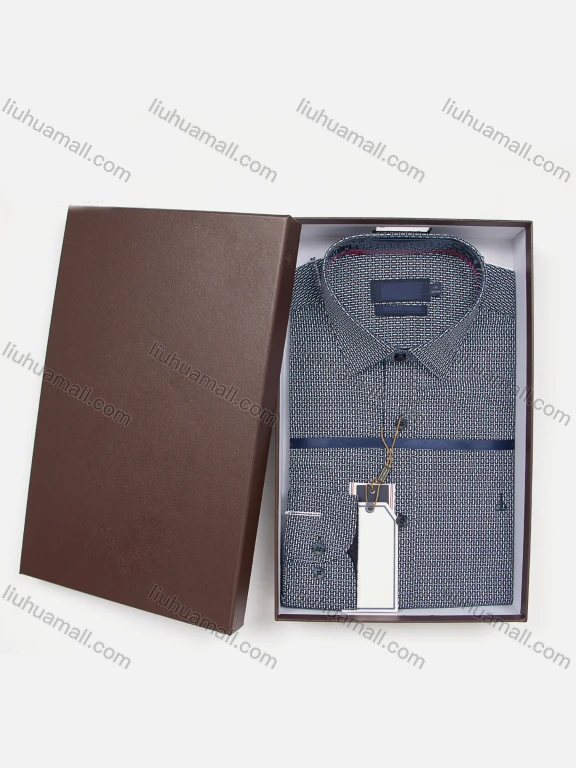 Wholesale Men's Vintage Long Sleeve Collared Allover Print Button Down Shirts DB220403-1#