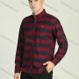 Wholesale Men's Striped Embroidery Long Sleeve Casual Shirt preview