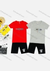 Wholesale Boy's Casual Letter Print Round Neck Short Sleeve Tee & Shorts 2 Piece Set - Liuhuamall