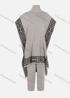 Wholesale Women's Casual Batwing Sleeve High Low Hem Capes With Straight Leg Trousers Set - Liuhuamall