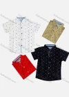Wholesale Boy's Casual Allover Print Short Sleeve Shirt - Liuhuamall