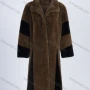 Wholesale Women's Fashion Colorblock Splicing Long Sleeve Mid Length Faux Fur Coat preview