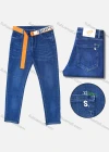 Wholesale Men's Casual Distressed Belted Button Pockets Embroidered Roll Up Hem Plain Jean - Liuhuamall