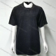 Wholesale Women's 100%Cotton Casual Distressed Wash Round Neck Plain Half Sleeve Drop Shoulder Tee 1301# Black Wholesale Clothing Market & Suppliers -LIUHUAMALL