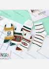 Wholesale Boys Softy Striped Letter Graphic Cushioned Ankle Socks - Liuhuamall