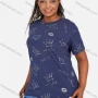 Wholesale Women's Graffiti Graphic Round Neck Short Sleeve Casual T-Shirt preview