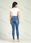 Wholesale Women's High Waist Stretch Distressed Ripped Skinny Jeans - Liuhuamall